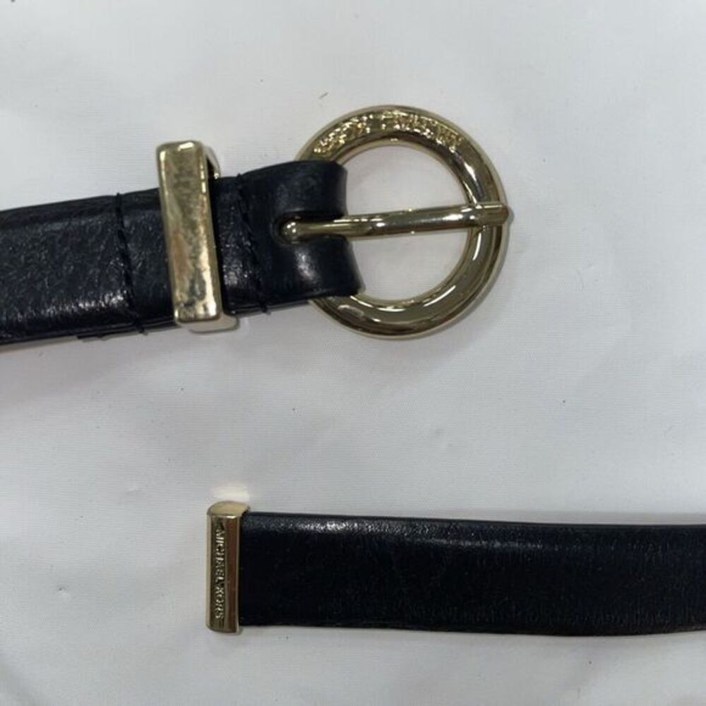 MICHAEL MICHAEL KORS Women's Leather Belt 0.75" Wide Large Black 35"-39"